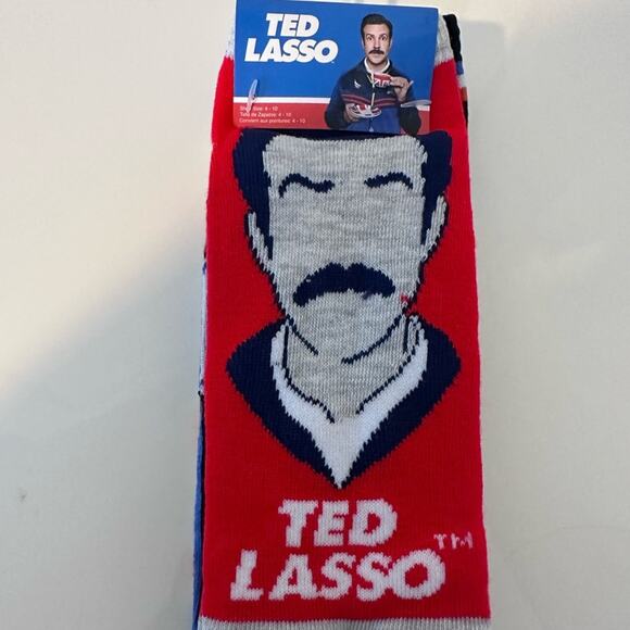Ted Lasso socks 5 pack shoe size 4-10 NWT 97% Polyester/Poliéster
3% Spandex - Picture 1 of 7